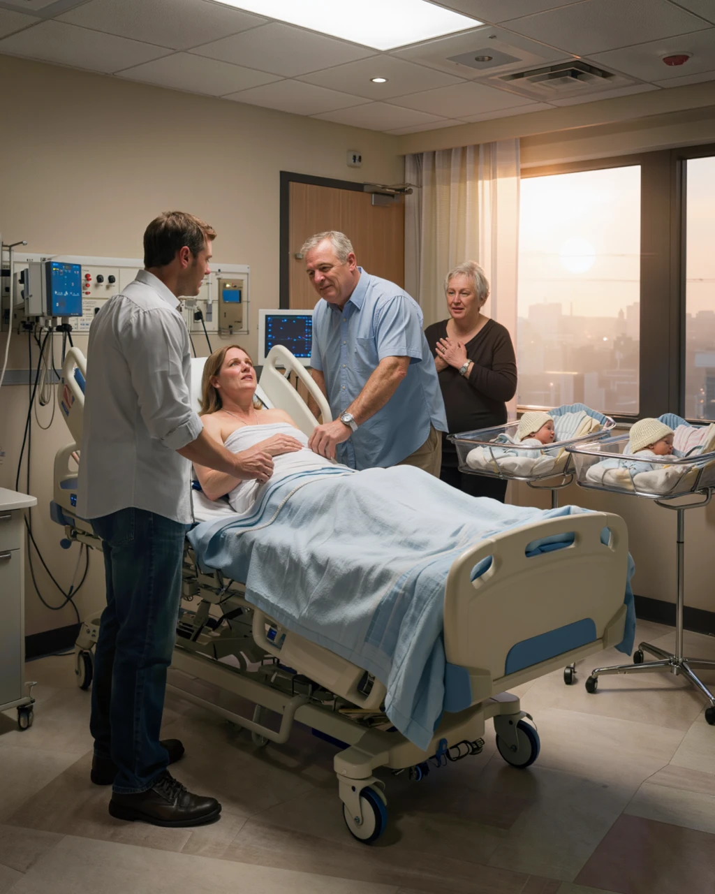They finally welcomed twin babies, and the hospital room felt like a n...